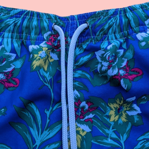 Chaps Swim Trunks Shorts Hawaiian Aloha Palms Print Men's Size Extra Large - Picture 6 of 9